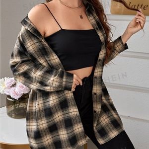 Plaid SHEIN cardigan